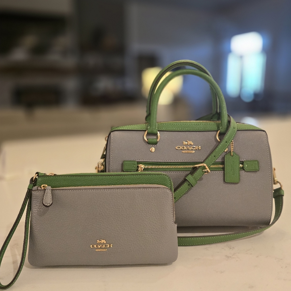 Coach Rowan Satchel & Double Zip Wallet - Picture 2 of 13